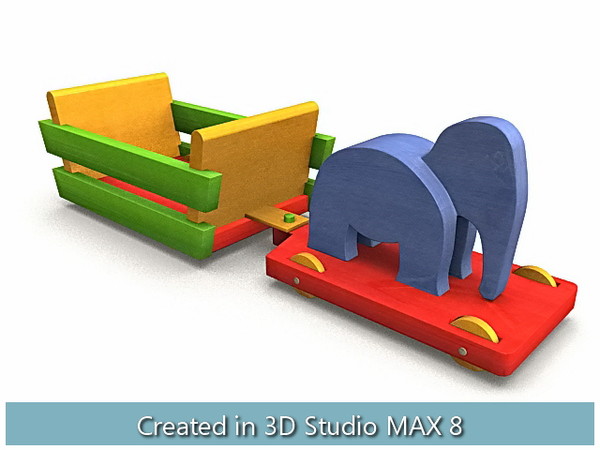 wooden toys cradle house 3d max - Wooden Toys... by I_Megaman_I
